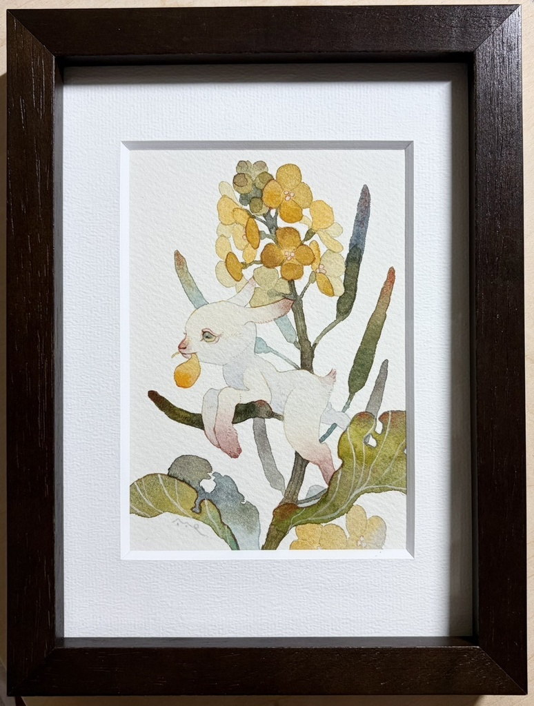 花を食む【額装小作品】