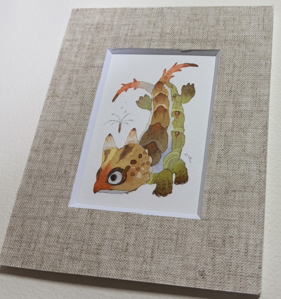 ふたつおムイモン【額付ミニ原画】