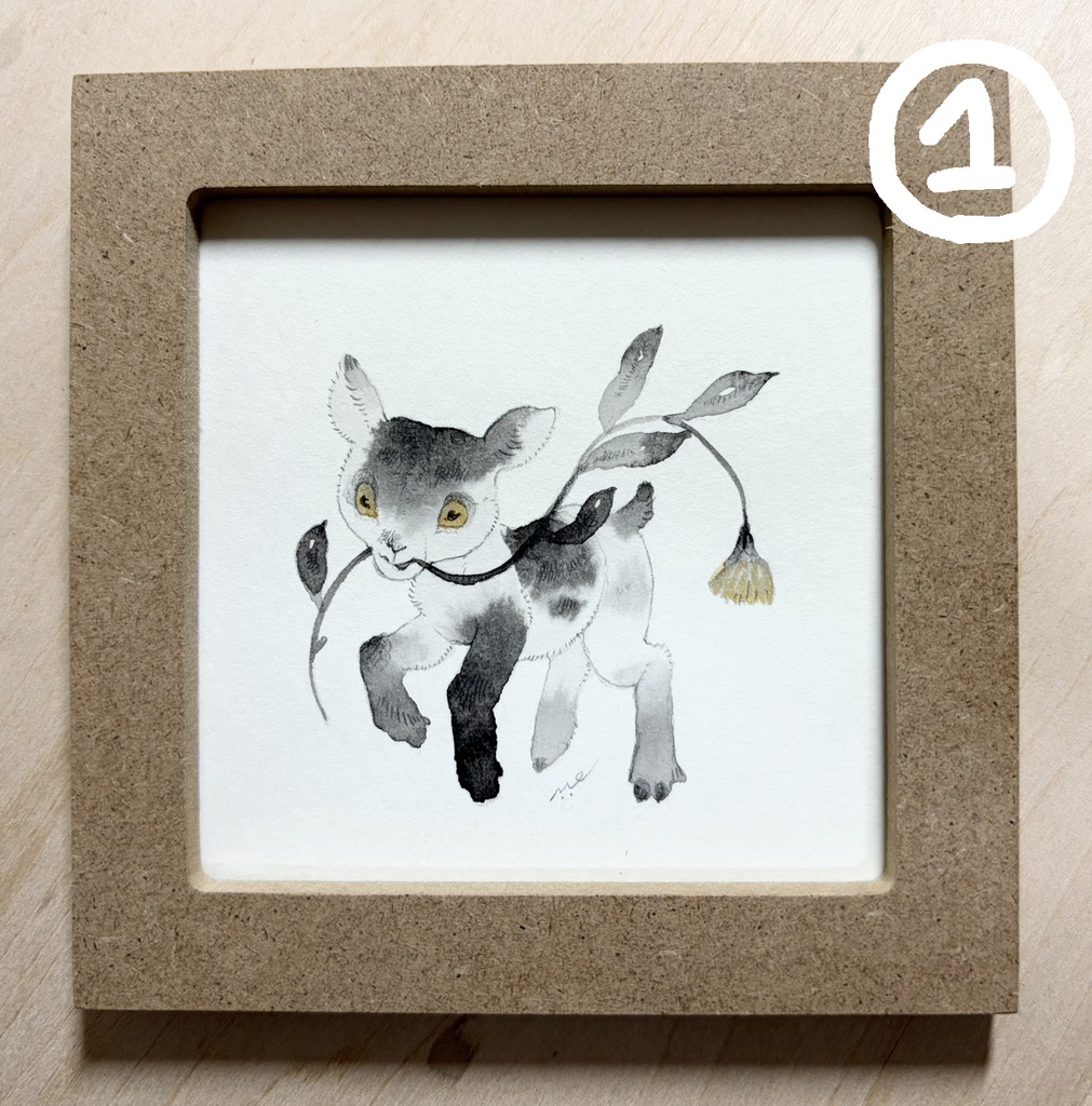 お祝いごとの支度【額付ミニ原画】