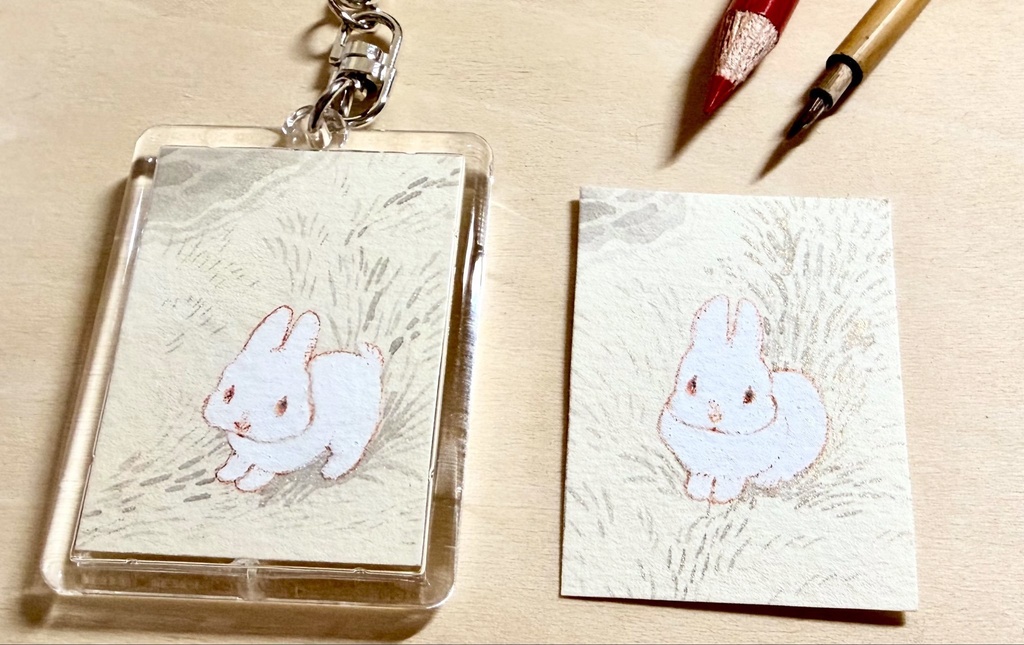 金のくさはらの原画キーホルダー【一点物】