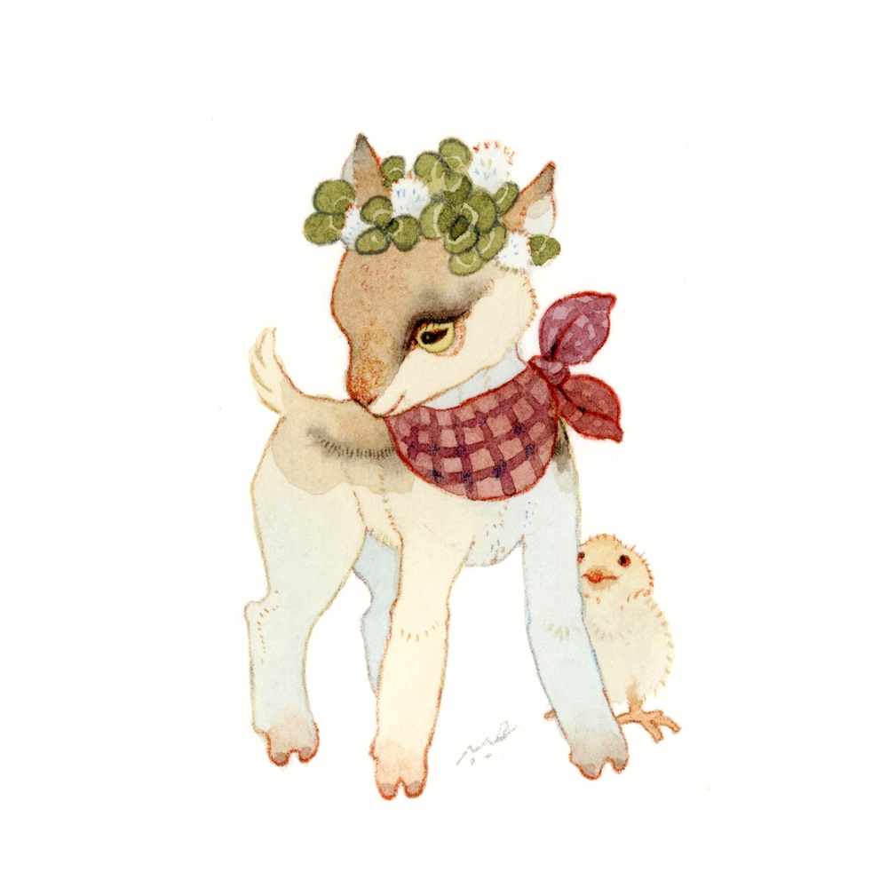 あの子のくれた冠【額付ミニ原画】