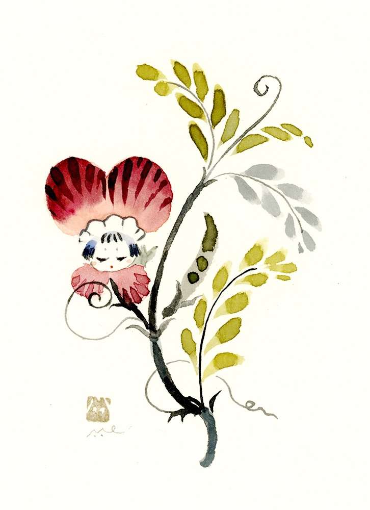 花ん子【額付ミニ原画】