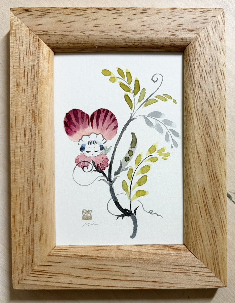 花ん子【額付ミニ原画】