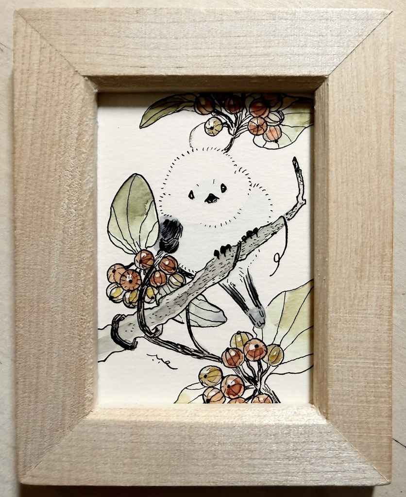 もふもふまるまる【額付ミニ原画】