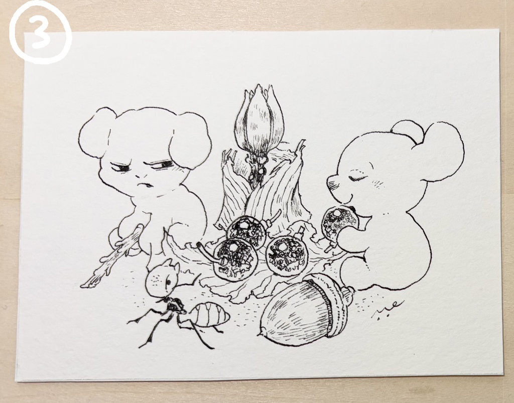 しゅらちゃんとぼく【ミニ原画】
