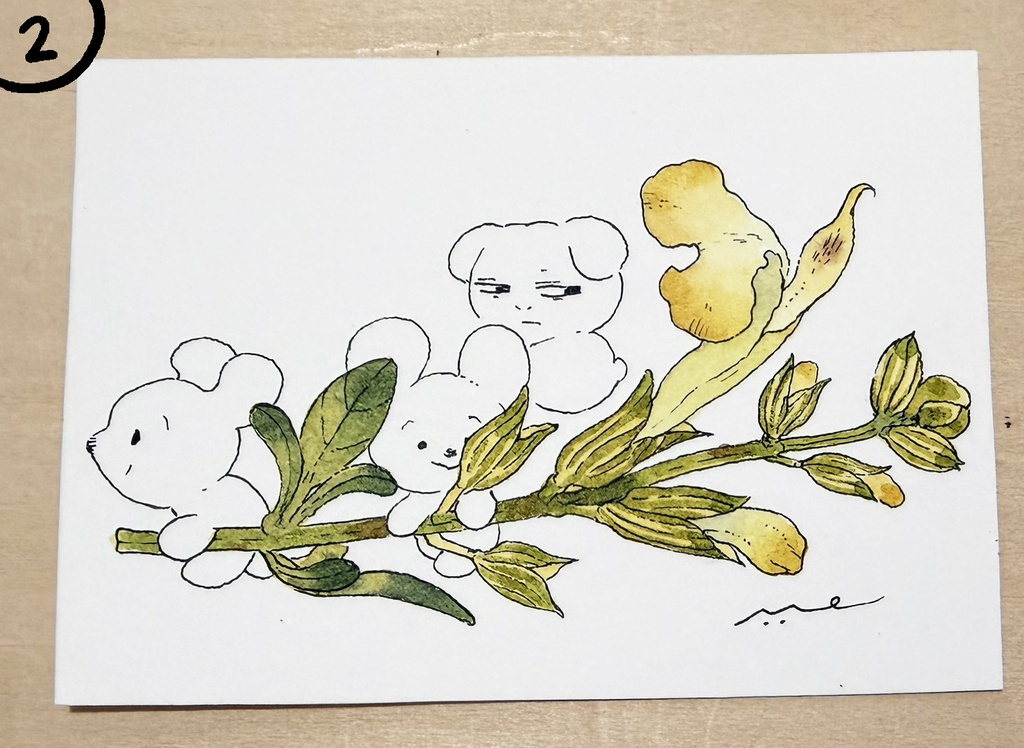 花の迷い路【ミニ原画】