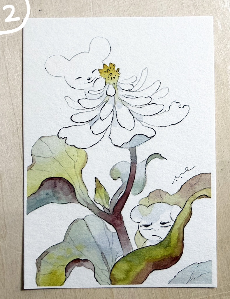 とりとめない話【水彩ミニ原画】