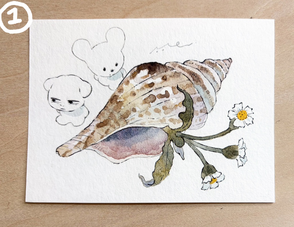 潮のにおいの小さな絵たち【原画/額なし/サイズ色々】