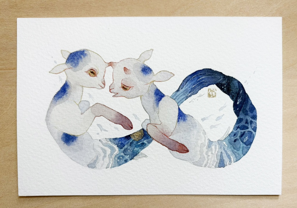 愛の循環【原画/額なし/ハガキ判サイズ】
