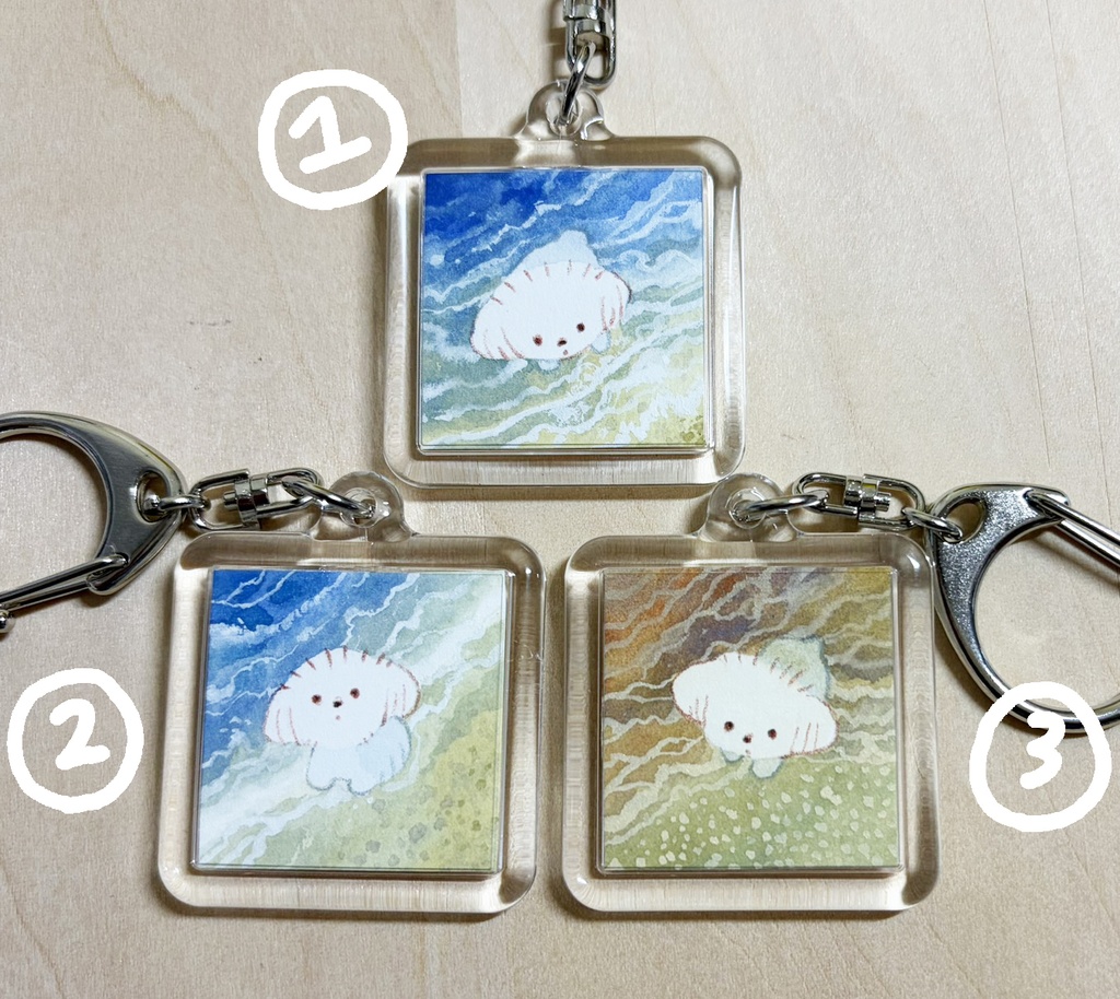 浜を彷徨えば【原画キーホルダー】