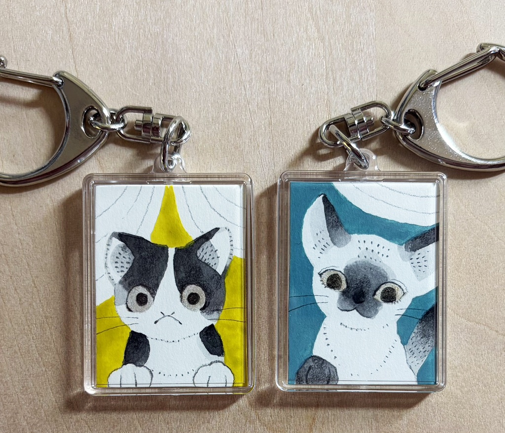 墨色ねこちゃん【原画キーホルダー】