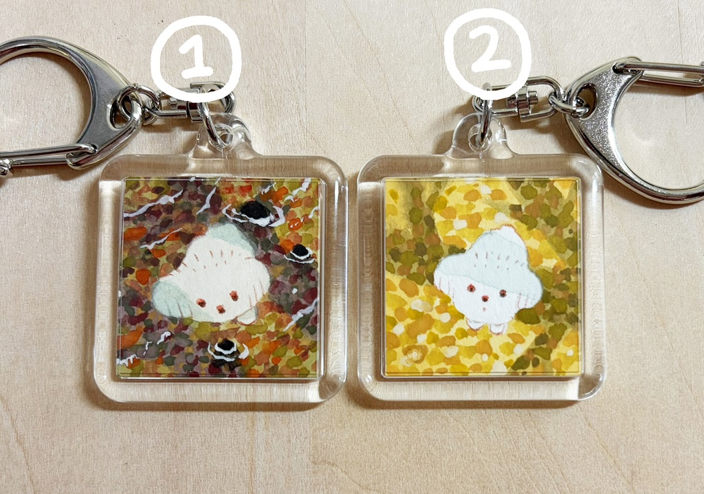 落ち葉ふんで【原画キーホルダー】
