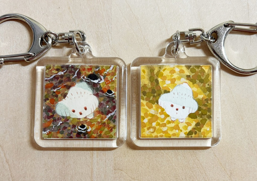 落ち葉ふんで【原画キーホルダー】
