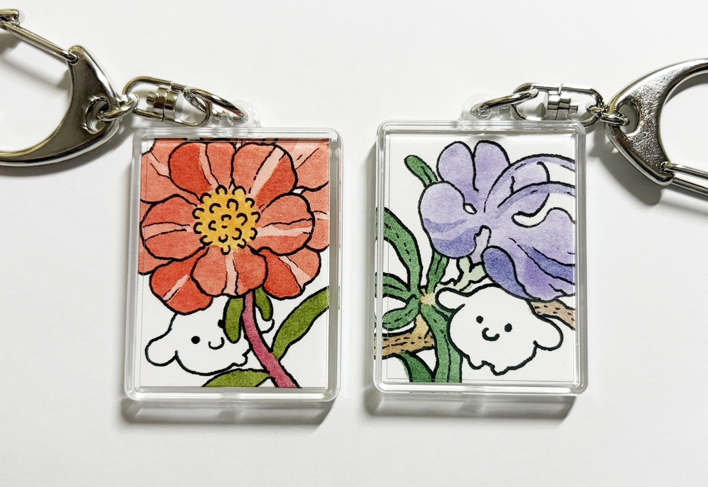 挿し穂の花【原画キーホルダー】