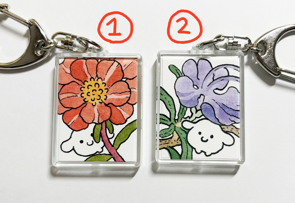 挿し穂の花【原画キーホルダー】