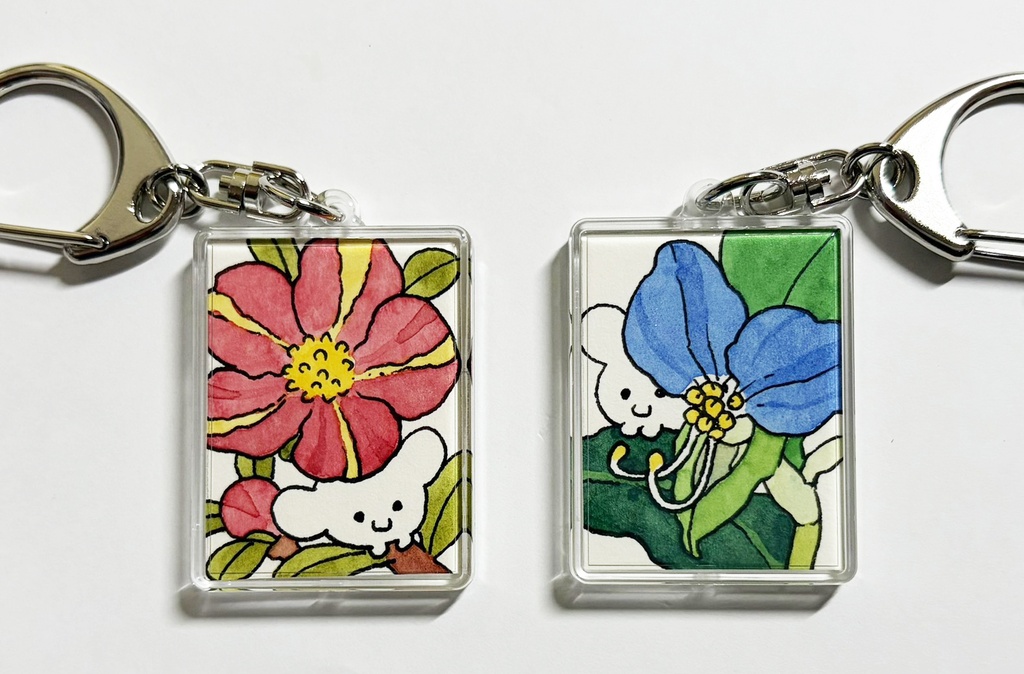 庭かどの花【原画キーホルダー】