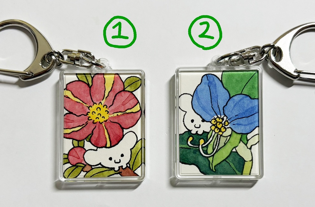 庭かどの花【原画キーホルダー】