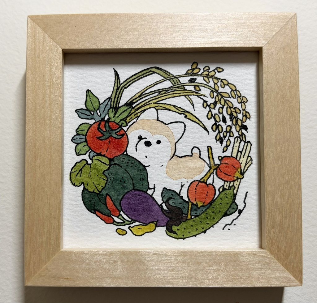 おくり盆【額装小作品】