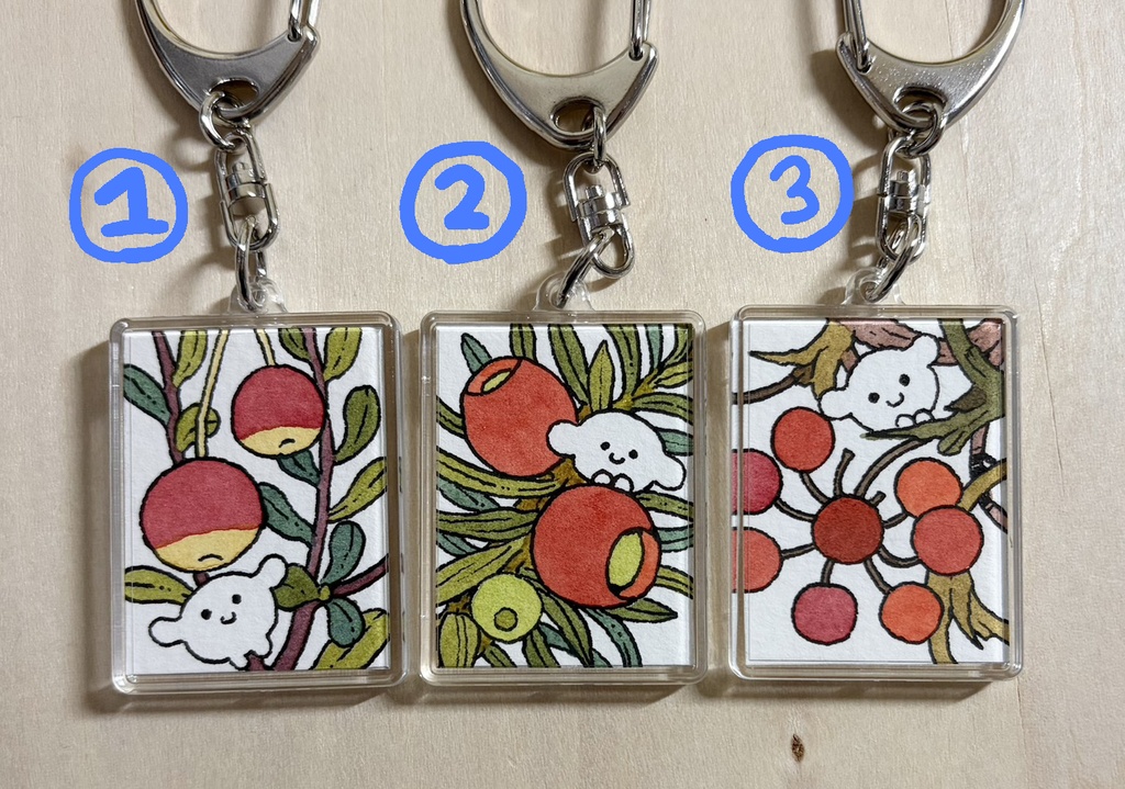 赤い実ちゃん【原画キーホルダー】