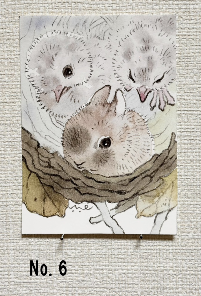 うさトレカ【原画・全8柄/トレカサイズ額無】