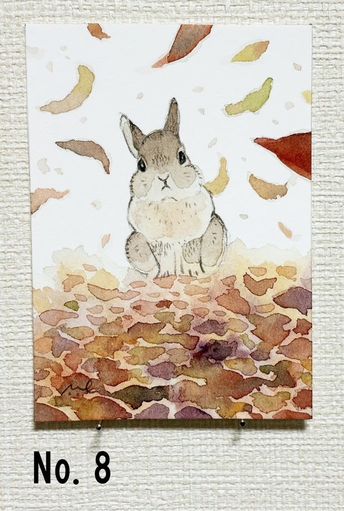 うさトレカ【原画・全8柄/トレカサイズ額無】