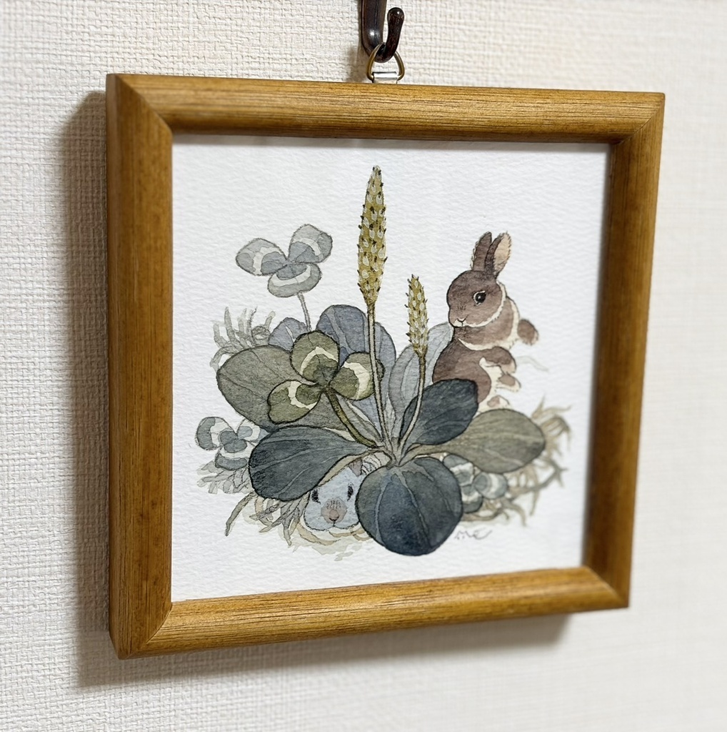 かくれんぼ【原画額装小作品】