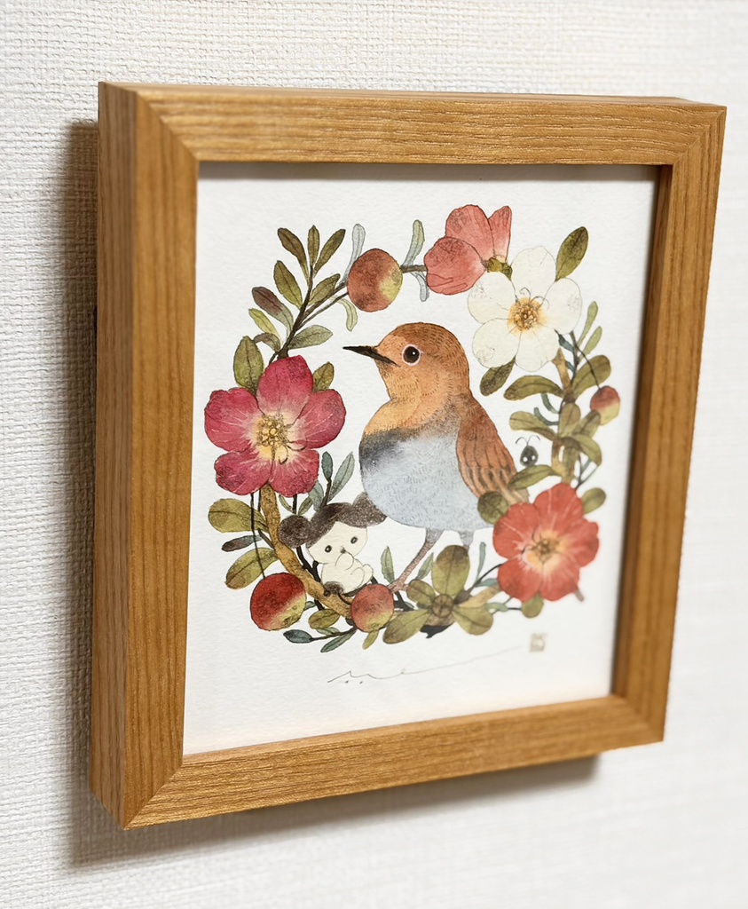 秋口のグラデーション【原画額装小作品】