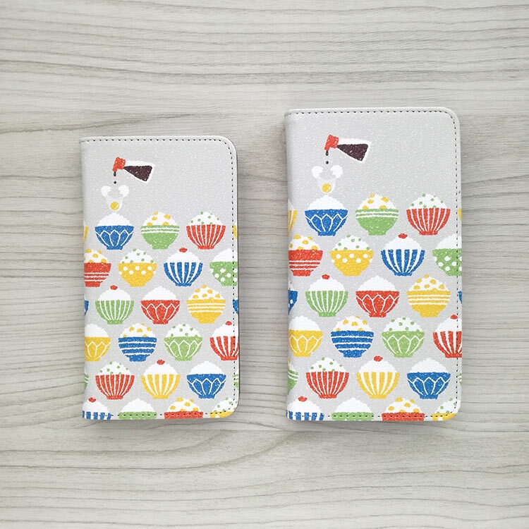 ごはん 手帳型スマホケース