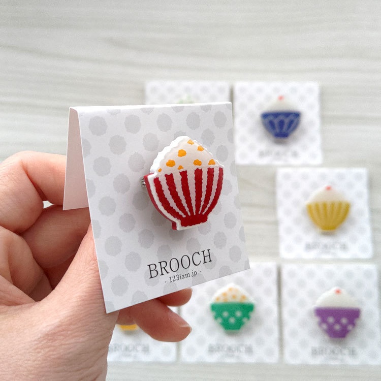 陶土ブローチ ごはん