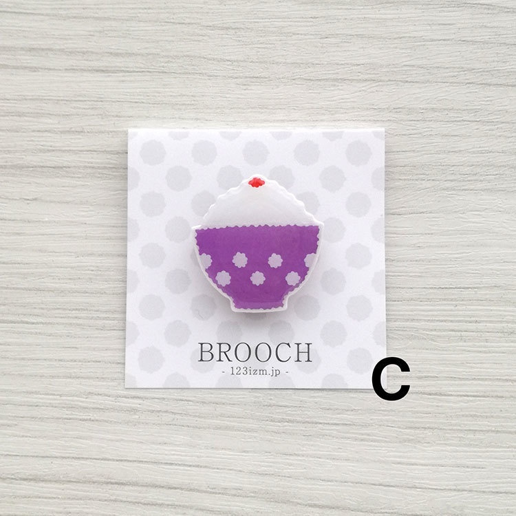 陶土ブローチ ごはん