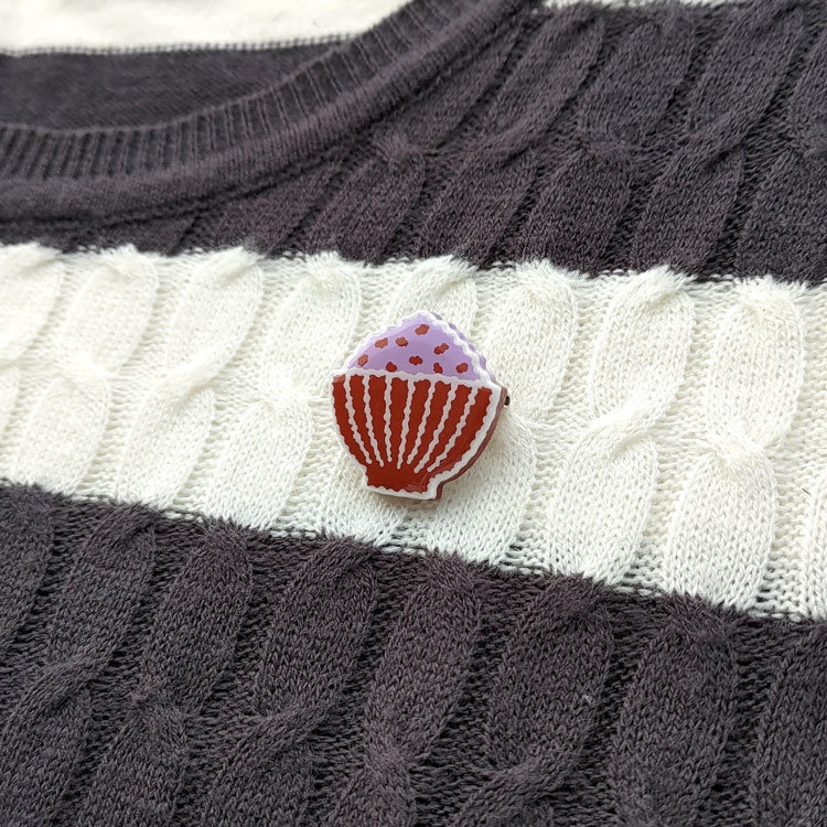 陶土ブローチ ごはん