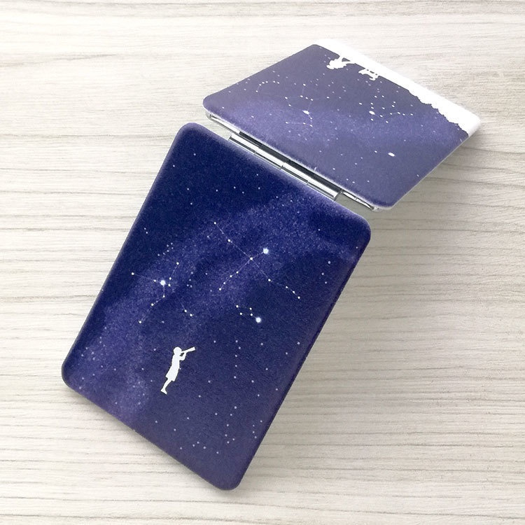 折りたたみコンパクトミラー 夜空の大三角