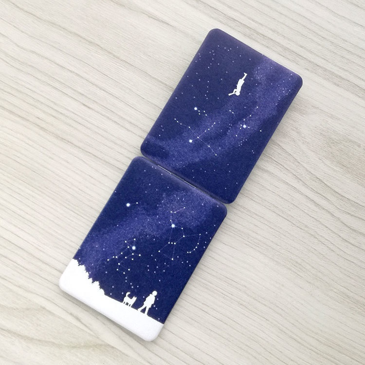 折りたたみコンパクトミラー 夜空の大三角