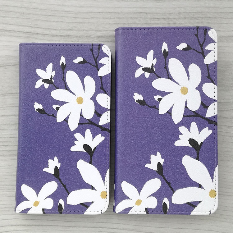 辛夷(こぶし)の花 手帳型スマホケース