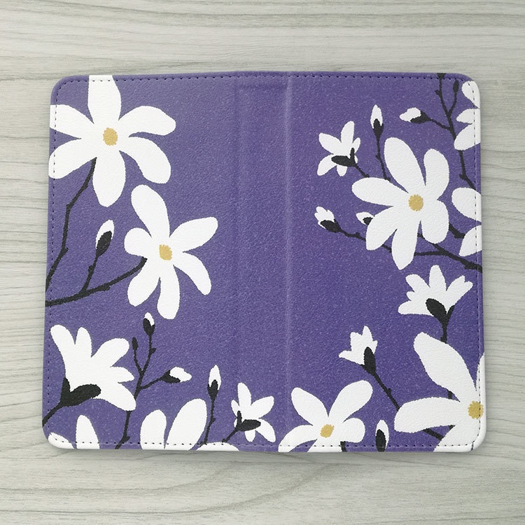 辛夷(こぶし)の花 手帳型スマホケース