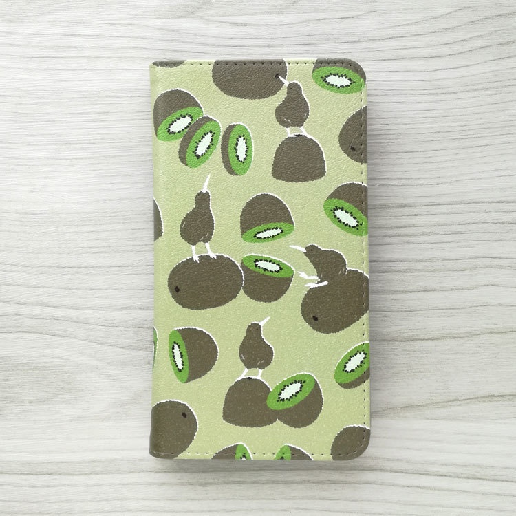 キウイとキーウィ 手帳型スマホケース
