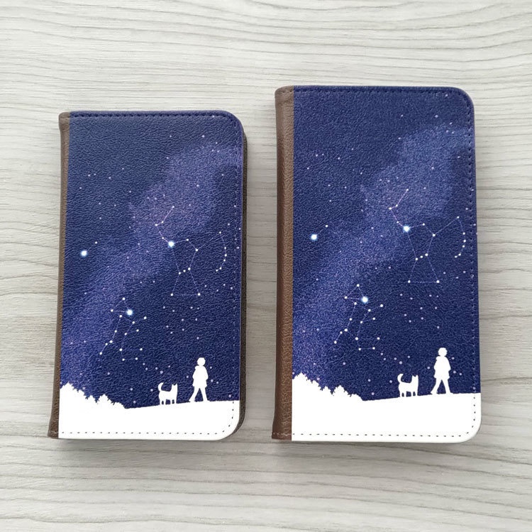 夜空の大三角 手帳型スマホケース