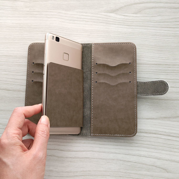 手帳型スマホケース 汎用型ベルト付