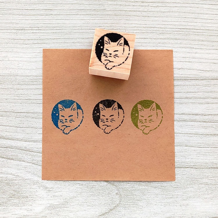 猫 ラバースタンプ