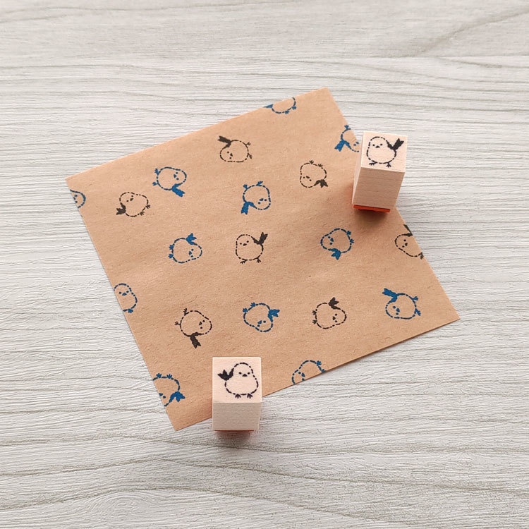 シマエナガ(2個セット)ラバースタンプ