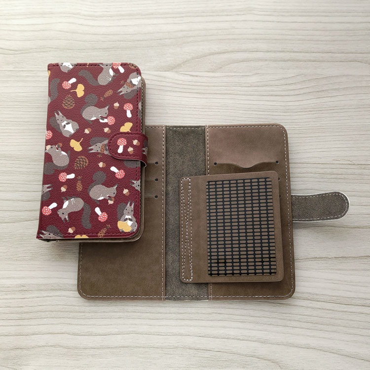 エゾリス 手帳型スマホケース