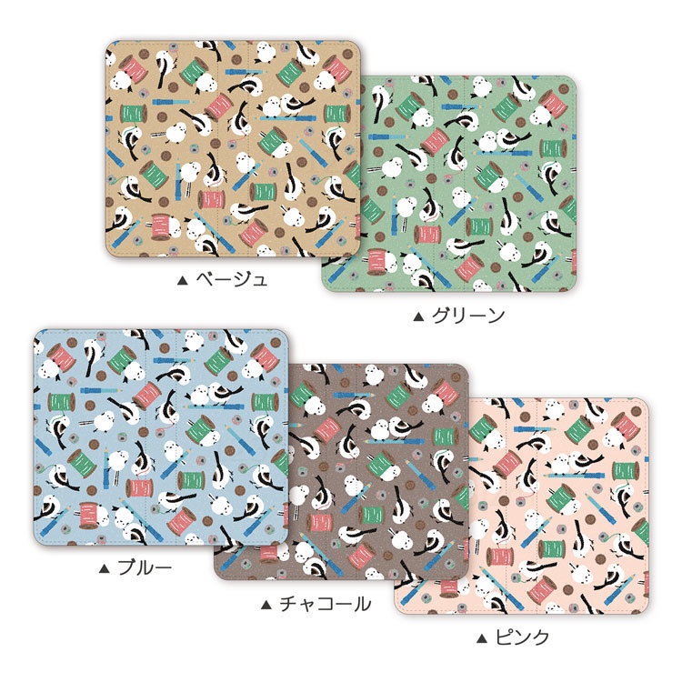 シマエナガ お裁縫 手帳型スマホケース