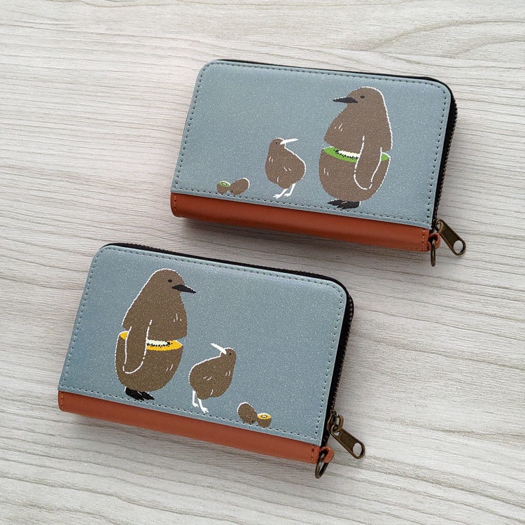 キウイなキングペンギン雛 パス＆コインケース