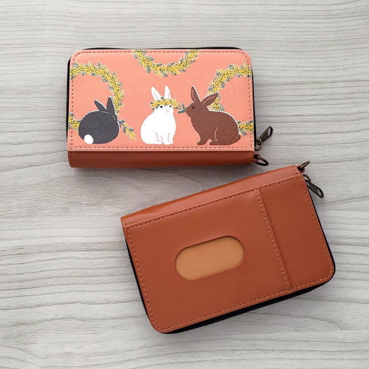 ウサギとミモザ パス&コインケース