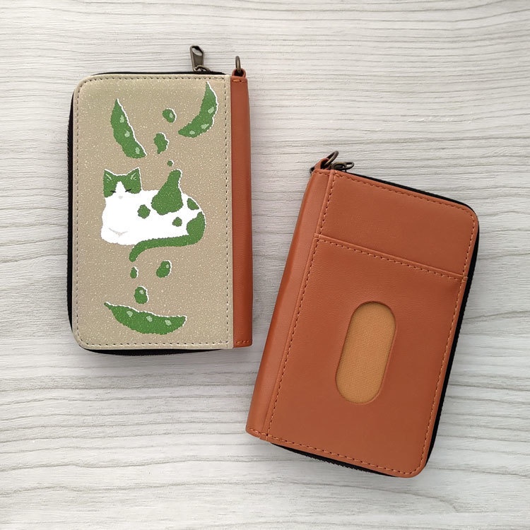 ずんだ猫 パス&コインケース