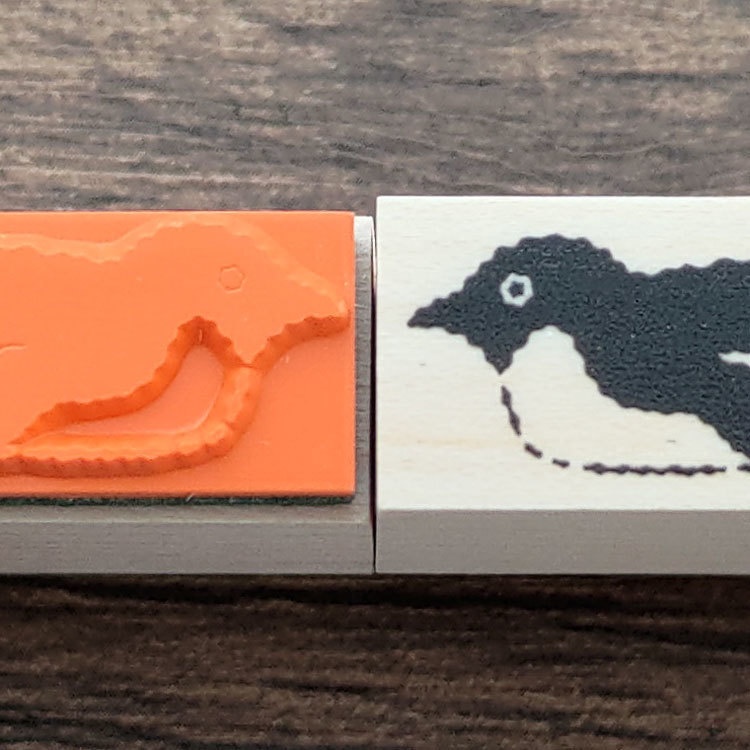 滑るアデリー ラバースタンプ