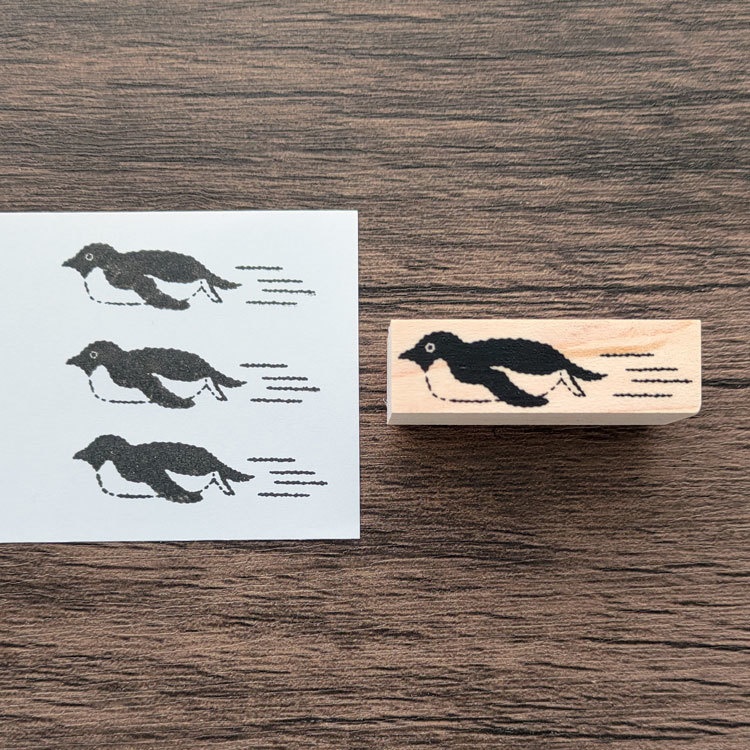 滑るアデリー ラバースタンプ