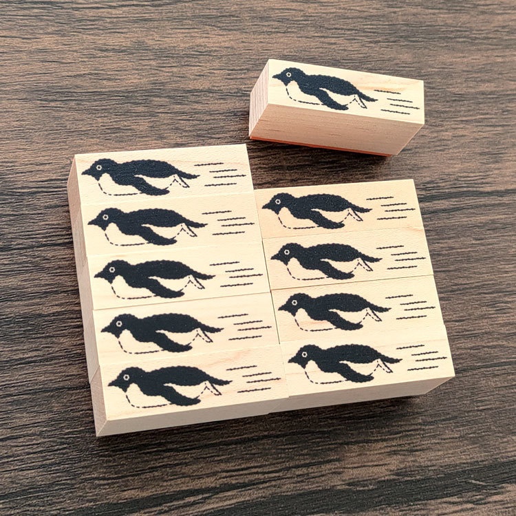 滑るアデリー ラバースタンプ