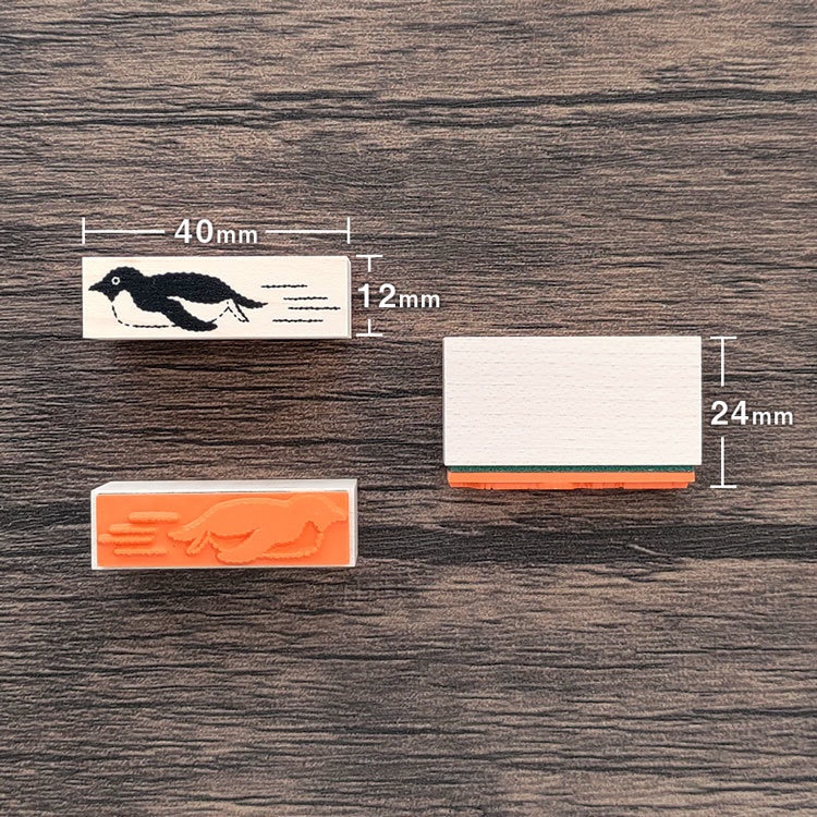 滑るアデリー ラバースタンプ