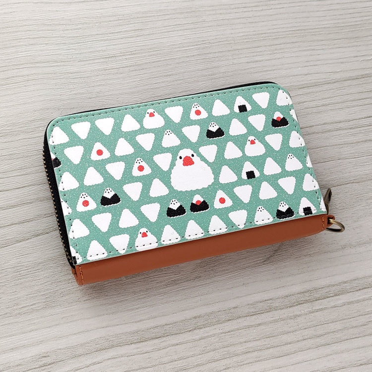 おにぎりと文鳥 パス&コインケース